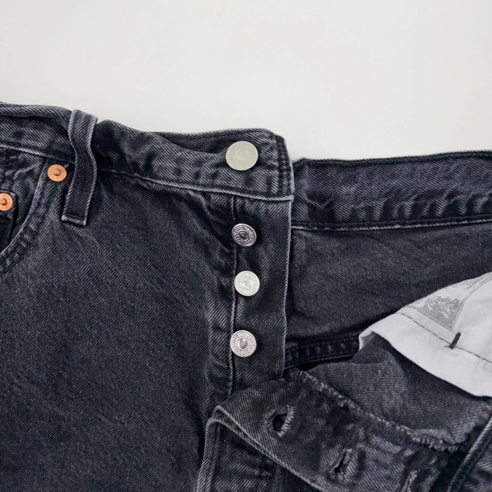 Levi's 501 Original Women's Denim Shorts W33 Black High Rise Cutoff 56327-0112